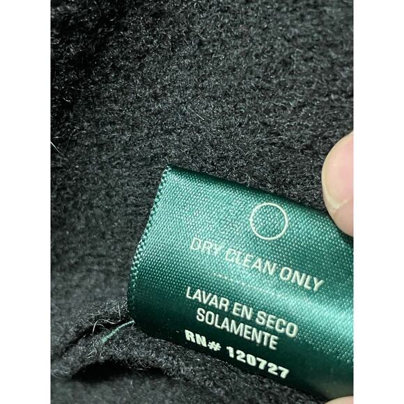 Harve Benard Womens Small Button Up Knee Length 100% Wool Winter Coat Black - Picture 10 of 10